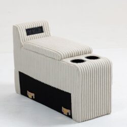 Modular Sofa Coffee Table Module With Storage Function, Cupholders, USB Ports For Living Room Apartment - Beige