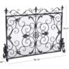 Darcie - Wrought Iron Fireplace Screen With Intricate Detailing - Black - Image 2