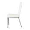 Modern Light Luxury Dining Chair (Set of 2) Upholstery With Electroplated Legs - White - Image 16
