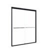Modern Semi Frameless Double Sliding Shower Door With 1 / 4" Sgcc Tempered Glass - Matte Black - Image 15