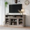 58.27" TV Stand With Storage Cabinet And Shelves, TV Console Table Entertainment Center For Living Room, Bedroom - Gray - Image 4