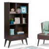 Draper - Mid Century Wide Bookcase And Storage Unit - Medium Auburn Brown - Image 6