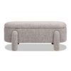 Hugo - Oval Fully Upholstered Storage Bench - Brown - Image 4
