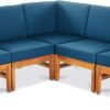 Perla - 5 Pieces Sofa Set - Blue - Image 2