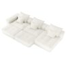 Modern Oversized Modular Sectional Sofa, Sparkling Chenille Fabric Soft Cushion Sofa With 6 Pillows, 6 Pieces Diy Combination Tufted Sofa, No Assembly Required - Beige - Image 21