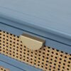 2 Drawer Side Table, Natural Rattan, American Furniture, End Table Suitable For Bedroom, Living Room, Or Study - Blue - Image 13