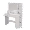 40.95" Newly Designed Smart Mirror Dressing Table With Drawers And Storage Cabinet, Dressing Table With Dressing Pad For Bedroom, Dressing Room - White - Image 21