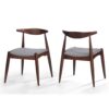 Candescent - Dining Chair With Curved Back And Wood Frame (Set of 2) - Light Gray - Image 5