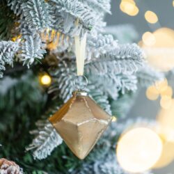 Christmas Ornaments, Decorative Hanging Ball Christmas Tree Ornaments For Holiday Party Decorations (Set of 12) - Gold