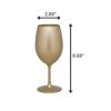 Leadingware Metallic Plastic Wine Glasses (Set of 4), Unbreakable Bpa Free Acrylic, 20Oz - Gold - Image 4