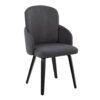 Dahlia - Contemporary Dining Chair (Set of 2) - Gray / Black - Image 2