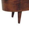 Rounded Lid Up Blanket Box - Walnut - Image 9
