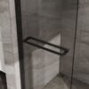 Matte Black Double Sliding Glass Shower Door With Aluminum Frame And SGCC Clear Tempered Glass - Black - Image 4