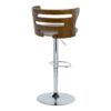 Cosi - Mid-Century Modern Adjustable Barstool (Set of 2) - Walnut / Gray - Image 4