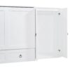 Queen Size Murphy Bed With USB Port, Large Drawer, And Wardrobe / Desk Combo Versatile Cabinet Bed - White - Image 10