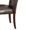 Britney - Synthetic Leather Side Chair (Set of 2) - Brown / Walnut - Image 3