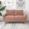 Stationary Loveseat - Rose - Image 2