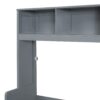 Queen Size Murphy Wall Bed With Closet And Drawers - Gray - Image 6