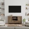 Lev - TV Media Stand - Smoky Brown - Image 11