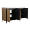 Modern Style Freestanding Bathroom Vanity With Double Resin Sink & Soft Close Cabinet Doors - Light Coffee - Image 17
