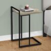 Accent Table, C - Shaped, Contemporary And Modern - Taupe - Image 9