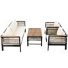 4 Pieces Outdoor Sectional Sofa Set 5 Person Patio Seating Group Outdoor Conversation Set With Cushions And A Coffee Table For Patios, Gardens, Or Balcony - Beige - Image 20