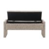 Modern Bed End Bench With Storage, Upholstered Large Foot Rest Stool, Comfy Window Vanity Bench For Living Room, Dorm, Coffee Table, Linen - Gray Brown - Image 6