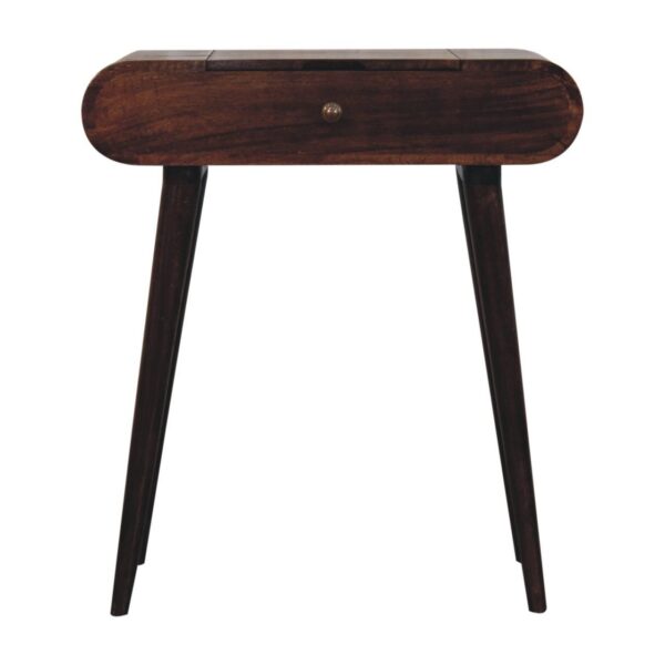 Mini Dressing Table With Foldable Mirror - Walnut