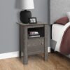 Accent Nightstands, Storage, Transitional - Gray - Image 3