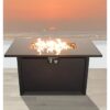 Outdoor Fire Pit Table With Lid Modern Design - Black - Image 5