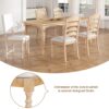 Topmax - 7 Piece Vintage Traditional Extendable Dining Table Set With Removable Leaf, 4 Serrated Back Chairs And 2 Upholstered Back Dining Chairs For 6 - Natural - Image 14