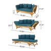 Outdoor Expandable Daybed With Cushions - Teak - Image 3