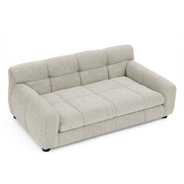 Modern Pet Sofa With Backrest And Armrests Linen Fabric For Medium And Large Dogs - Beige