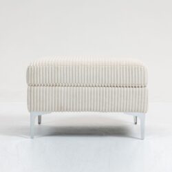 Modular Sectional Sofa Square Ottoman Module, Storage Ottoman Footrest - Beige