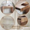 Rustic Modern Console Table With Drawer Storage - Natural Wood - Image 8