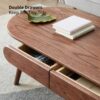 Capsule Centre Low Table With Drawers Coffee Table - Natural - Image 6