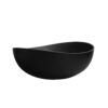 63" Freestanding Solid Surface Soaking Bathtub For Bathroom - Black - Image 2