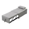 Stylish Folding Ottoman Sofa Bed With Multifunctional Design - Gray - Image 10