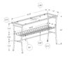 Accent Console Table For Entryway, Contemporary & Modern - Silver - Image 4