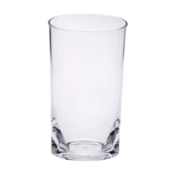 Halo - Oval Acrylic Glasses Drinking (Set of 4) Hi Ball, Bpa Free Plastic Water Tumblers, 15Oz - Clear