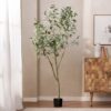 Artificial Eucalyptus Leaves Bonsai - Green - Image 2
