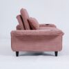 Contemporary Letter Striped Fabric Multi Functional Sofa Bed With Adjustable Armrests And Backrests - Pink - Image 13