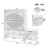 Shoe Storage Cabinet Rattan Shoe Storage Organizer With 2 Flip Drawers, A Storage Drawer And A Bench For Entryway, And Hallway - Light Brown - Image 2