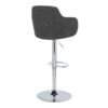 Boyne - Contemporary Adjustable Barstool With Swivel With Oval Footrest (Set of 2) - Chrome / Dark Gray - Image 4