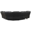 Modern Faux Leather Manual Reclining With Center Console With LED Light Strip, Living Room Furniture Set, Symmetrical Couch With 2 Cup Holders And Storage For Living Room - Black - Image 15