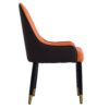 Modern Sponge-Filled Dining Chair, Solid Wood Metal Legs, Suitable For Restaurants, Living Rooms And Rooms (Set of 2) - Orange / Dark Brown - Image 17