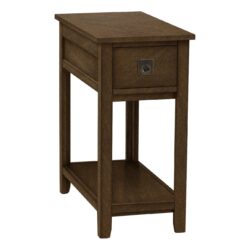Accent End Table, Narrow, Storage Drawer, Transitional - Espresso