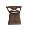 Country Style Dining Chairs (Set of 2) With Cross Back Design - Brown - Image 9