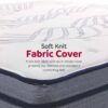 King Size Hybrid Plush Foam Mattress, Soft Polyester Knit Cover, Multi Layer Foam Mattress - White / Gray - Image 9