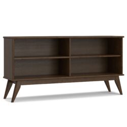 Draper - Mid Century Low Bookcase - Walnut Brown
